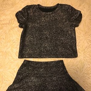 Necessary Objects fun top and skater skirt set